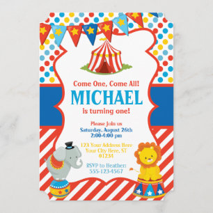 Circus Birthday Invitation - Carnival Theme