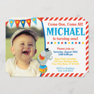 Circus Birthday Invitation Carnival Theme