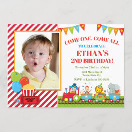 Circus Birthday Invitation Train Circus Party