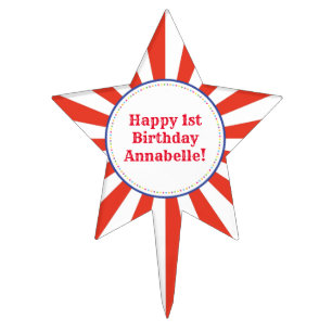 Circus Birthday Party Cake Topper