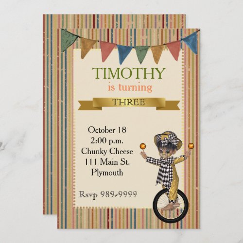 Circus Birthday Party Invitation