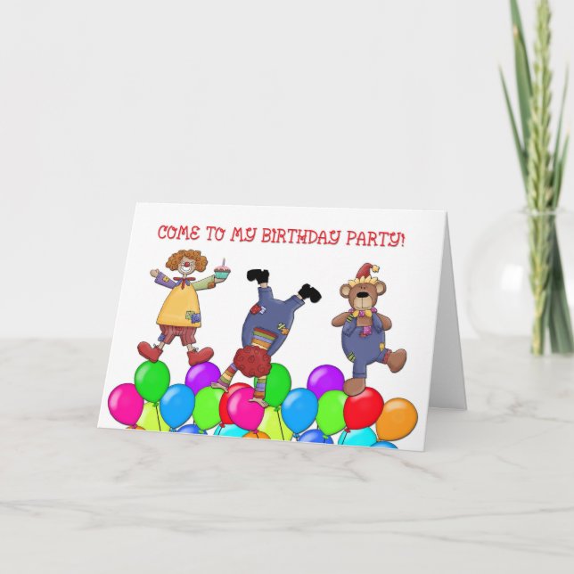 Circus Birthday Party Invitation (Front)