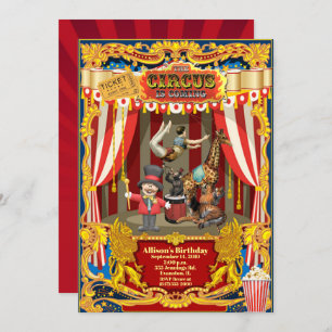 circus birthday party invitation