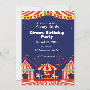 Circus Birthday Party Invitation