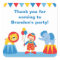 Circus Birthday Party Stickers