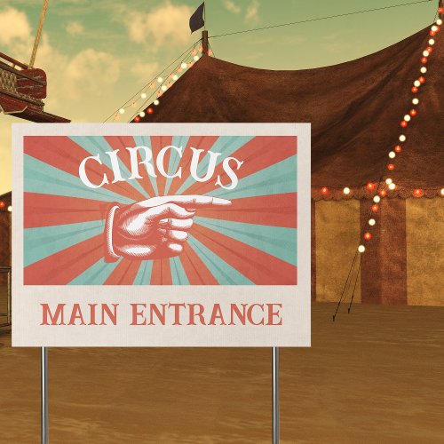 Circus Birthday Theme Enterance Sign