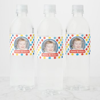Circus Birthday Water Bottle Labels by PuggyPrints at Zazzle