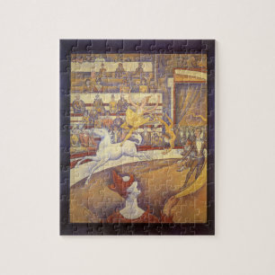 Circus by Georges Seurat, Vintage Pointillism Art Jigsaw Puzzle