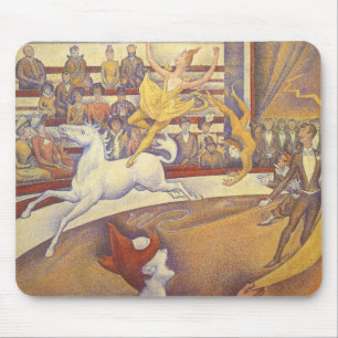 Circus by Georges Seurat, Vintage Pointillism Art Mouse Pad