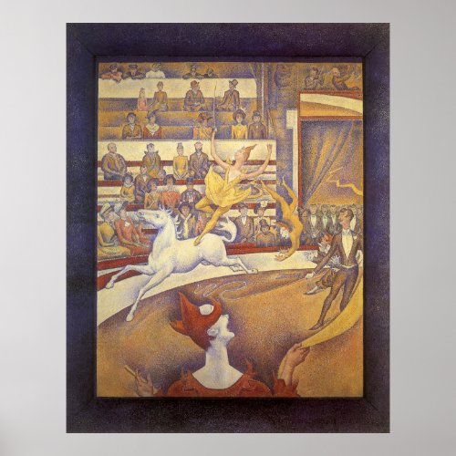 Circus by Georges Seurat Vintage Pointillism Art Poster