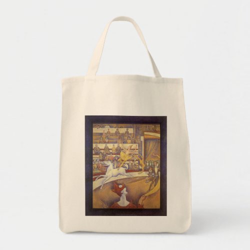 Circus by Georges Seurat Vintage Pointillism Art Tote Bag