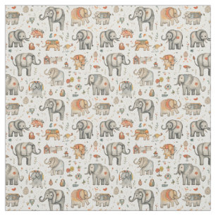 Circus Capers: Whimsy Elephant Fabric