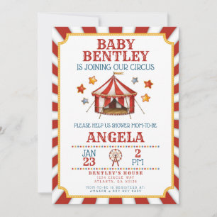 Circus Carnival Baby Shower Invitation