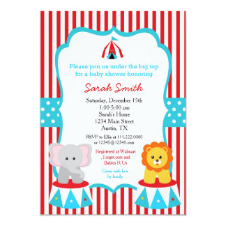 circus theme invitations