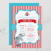 Circus Carnival Big Top Baby Shower Invitations (Front/Back)