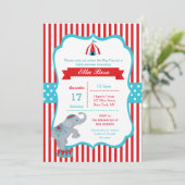 Circus Carnival Big Top Baby Shower Invitations (Standing Front)