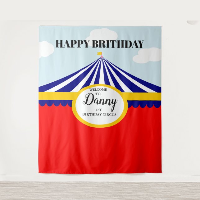 CIRCUS carnival BIRTHDAY BACKDROP (Front)