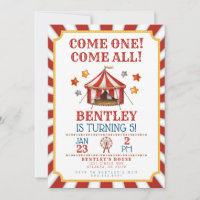 Circus Carnival Birthday Invitation