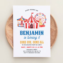 Circus Carnival Birthday Invitation