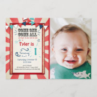 Circus carnival birthday invitation Big Top