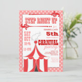 Circus Carnival Birthday Party Big Top  Invitation (Standing Front)