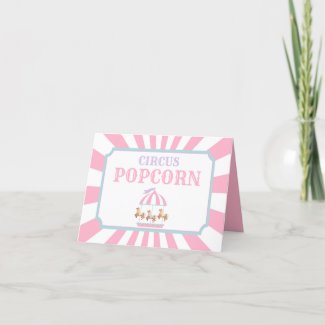 Circus Carnival Birthday Party Food Folded Card