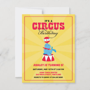 Circus Carnival Birthday Party Invitation