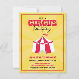 Circus Carnival Birthday Party Invitation