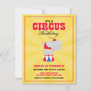 Circus Carnival Birthday Party Invitation