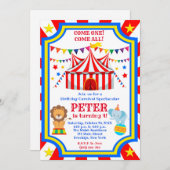 Circus Carnival Birthday Party Invitation (Front/Back)