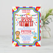 Circus Carnival Birthday Party Invitation (Standing Front)