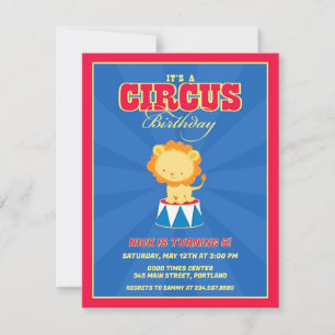 Circus Carnival Birthday Party Invitation