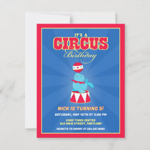 Circus Carnival Birthday Party Invitation