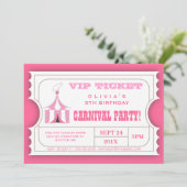 Circus Carnival Birthday Party Ticket Invitation | Zazzle