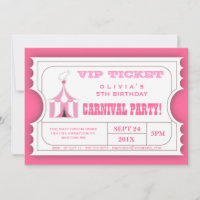 carnival ticket invitations