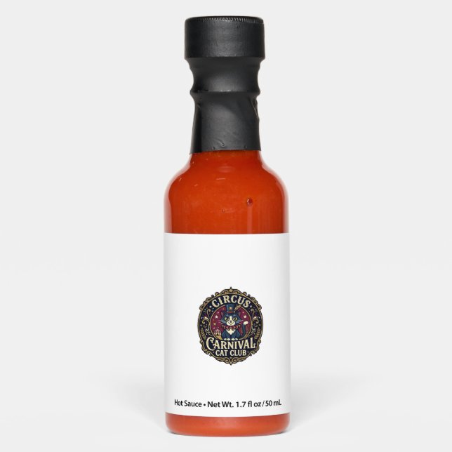 Circus Carnival Cat Cat Dad Gift Idea - Circus Car Hot Sauces (Front)