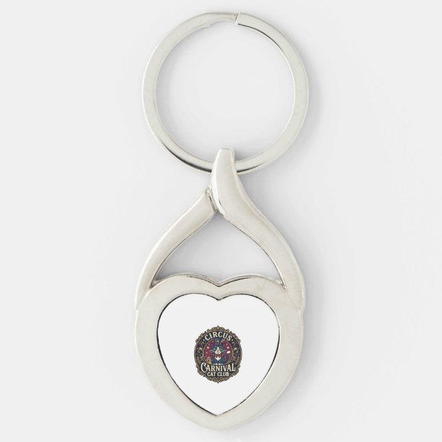 Circus Carnival Cat Cat Dad Gift Idea - Circus Car Keychain (Front)