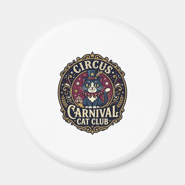 Circus Carnival Cat Cat Dad Gift Idea - Circus Car Magnet (Front)