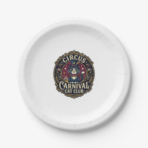 Circus Carnival Cat Cat Dad Gift Idea - Circus Car Paper Plates