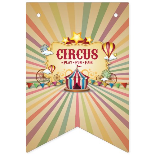 Circus Carnival Coming to Town Bunting Flags