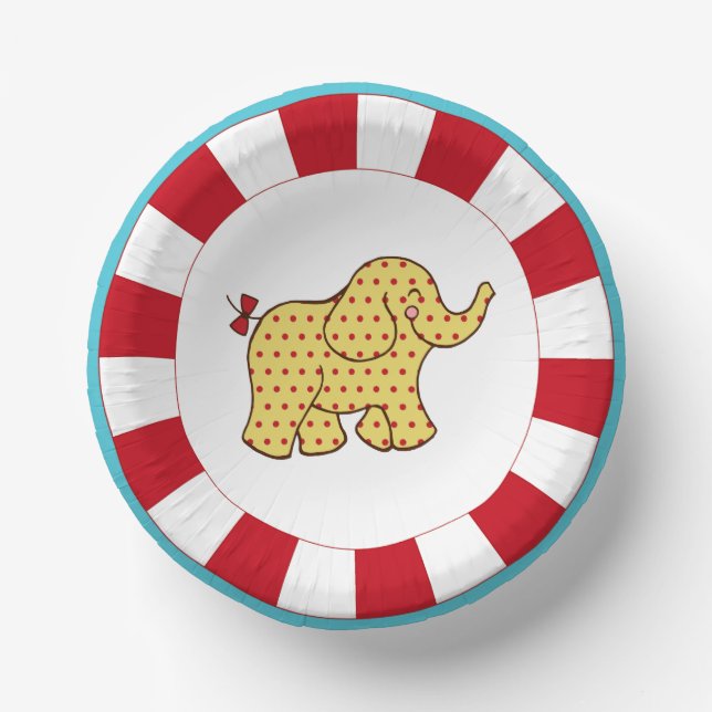 Circus Carnival Elephant Party Bowls (Front)