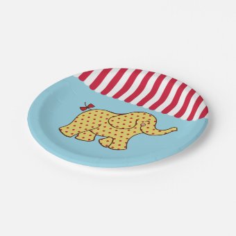 Circus Carnival Elephant Party Paper Plates | Zazzle