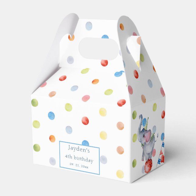 Circus Carnival Favor Boxes (Back Side)