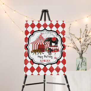 Circus Carnival Festival Big Top Birthday Sign