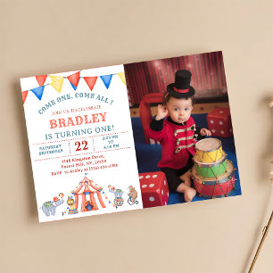 Circus Carnival Festival Birthday Party Invitation