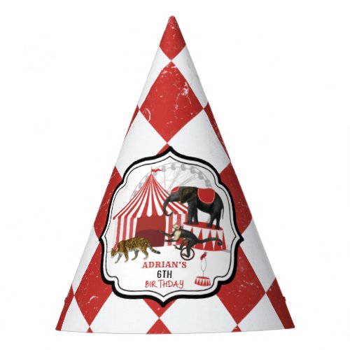 Circus Carnival Festival Theme Big Top Birthday Party Hat