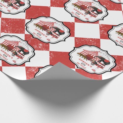 Circus Carnival Festival Theme Big Top Birthday Wrapping Paper