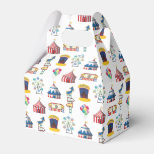 Circus Carnival Icon Pattern Favor Boxes