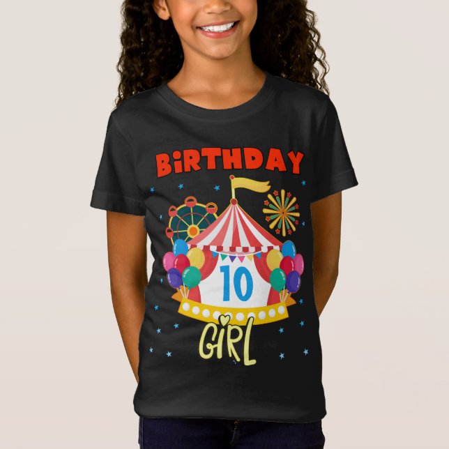 Circus Carnival Party Girl Theme Matching T-Shirt (Front)