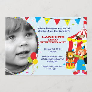 Circus / Carnival Party Invitations
